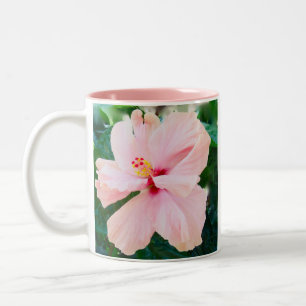 Rosa hibiskus Två-Tonad mugg