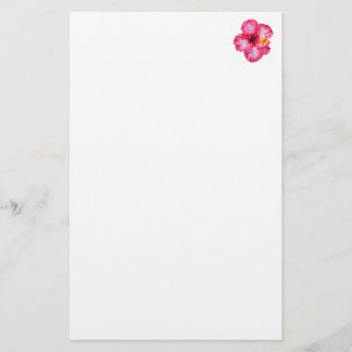 rosa hibiskusaloha blomma för röd vit brevpapper
