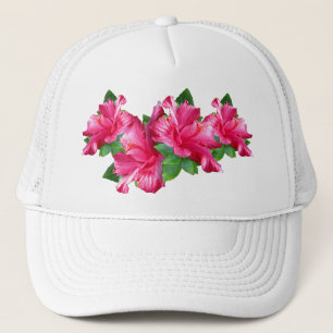 Rosa hibiskusdrottninghatt keps