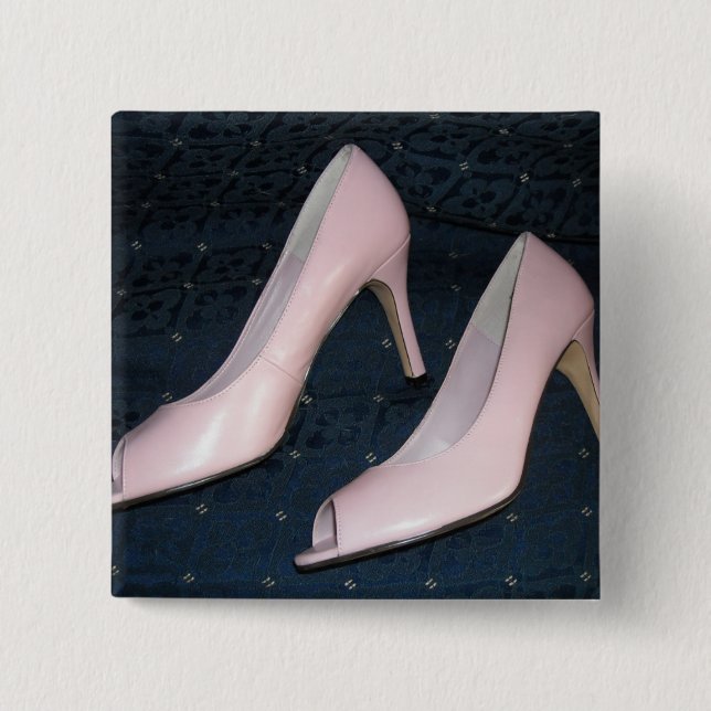 Rosa High Heel Pumps/Skor Knapp (Framsida)