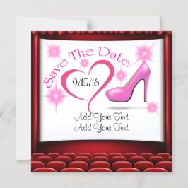 Rosa High Heel Spara datum magneter