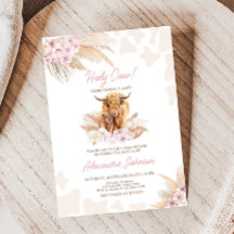 Rosa Highland Cow Baby Shower