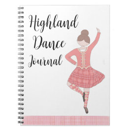 Rosa Highland Dancer Journal Anteckningsbok