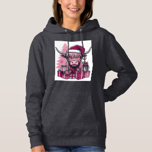 Rosa Highland Ko Christmaspresenter Vintagekonst_1 T Shirt