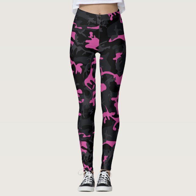 Rosa Highlights Camo Leggings (Framsida)
