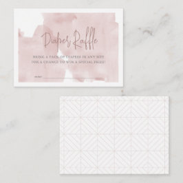 Rosa Himlar Baby Shower Diaper Raffle Biljett Tilläggskort