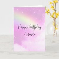 Rosa Himlar med Lemon Gult Rainbow Birthday
