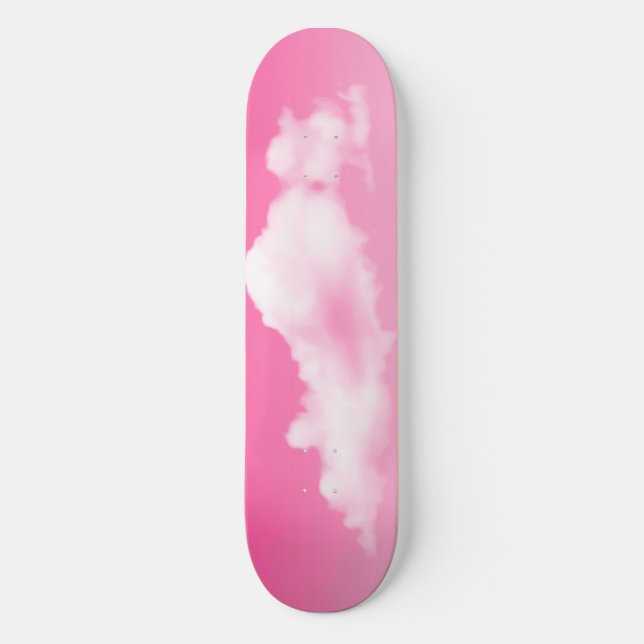 Rosa himmel och moln skateboard bräda 19,5 cm (Framsida)