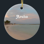 Rosa himmlar i Aruba Julgransprydnad Keramik<br><div class="desc">Ursnygga rosa himmlar på gryning i Aruba.</div>