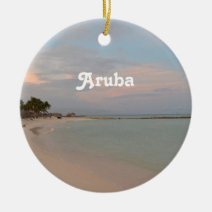 Rosa himmlar i Aruba Julgransprydnad Keramik