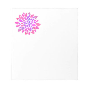 Rosa Hippie Flower Retro Modern Anteckningsblock
