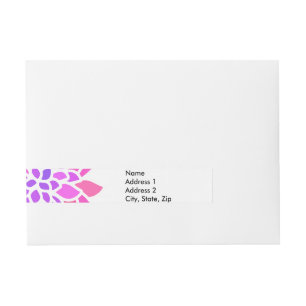 Rosa Hippie Flower Retro Modern Etikettband