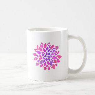 Rosa Hippie Flower Retro Modern Kaffemugg