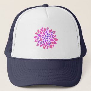 Rosa Hippie Flower Retro Modern Keps