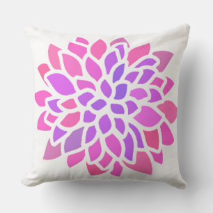 Rosa Hippie Flower Retro Modern Kudde
