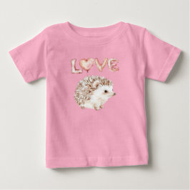 Rosa hjärlekuballonger Söt Igelkott T Shirt