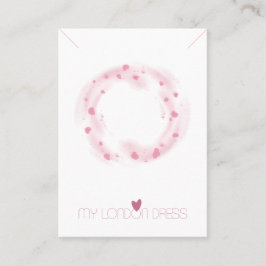  ROSA HJÄRNOR VATTENFÄRGSTULLA ÖKAD VISNING VISITKORT