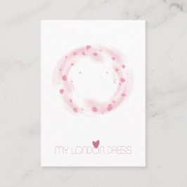  ROSA HJÄRNOR VATTENFÄRGSTULLA ÖKAD VISNING VISITKORT