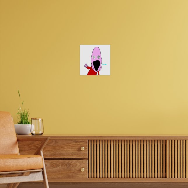 Rosa hjärntvättad docka pekar poster (Vardagsrum 2)