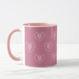 Rosa hjärta Alla hjärtans dag kaffemug Mugg