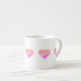 rosa hjärta espressomugg
