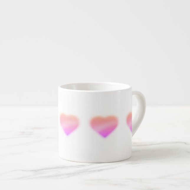 rosa hjärta espressomugg (Framsida höger)