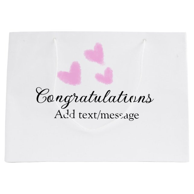 Rosa hjärta gratulationer examen akvarell a (Framsidan)