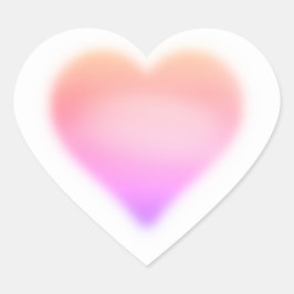 rosa hjärta hjärtformat klistermärke