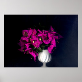 Rosa hjärta i svart poster