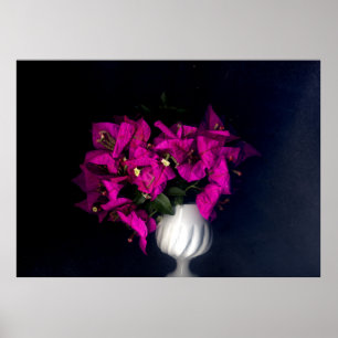 Rosa hjärta i svart poster