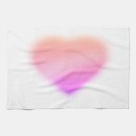 rosa hjärta kökshandduk