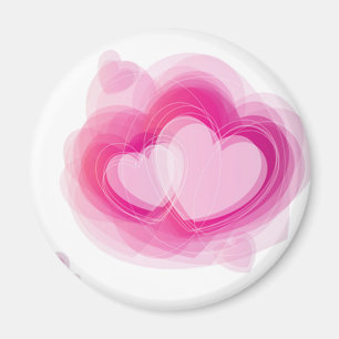 rosa hjärta magnet