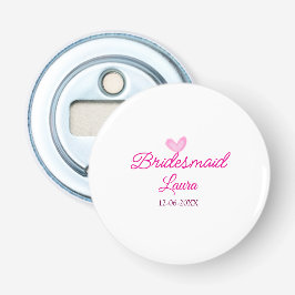 ROSA hjärta - minimal ökning av namn-gåva Flasköppnare