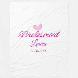 ROSA hjärta - minimal ökning av namn-gåva Fleecefilt