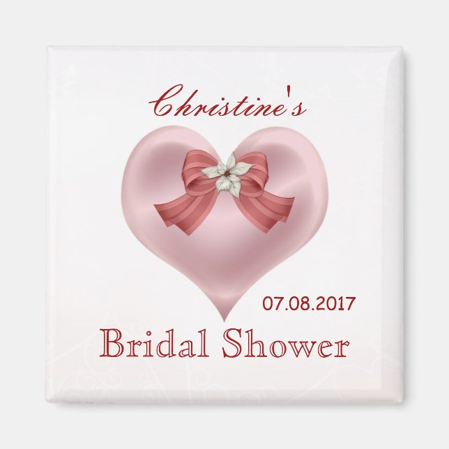 Rosa hjärta, Möhippa, båge Magnet (Framsidan)