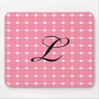 Rosa hjärta Mousepad Musmatta