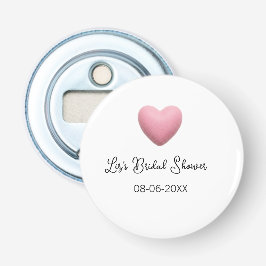 Rosa hjärta pastell retro bröllopsdusch datum boho flasköppnare