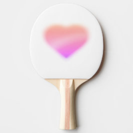 rosa hjärta pingisracket