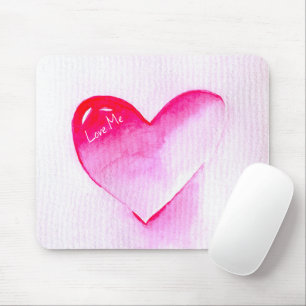 Rosa hjärta pop art valentine musmatta