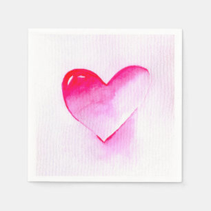 Rosa hjärta pop art valentine pappersservett