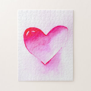 Rosa hjärta pop art valentine pussel