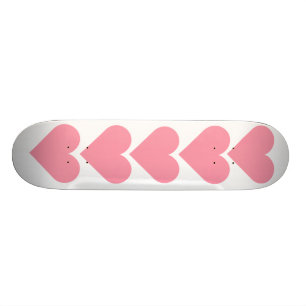 Rosa hjärta Skatebaord Old School Skateboard Bräda 21,6 Cm