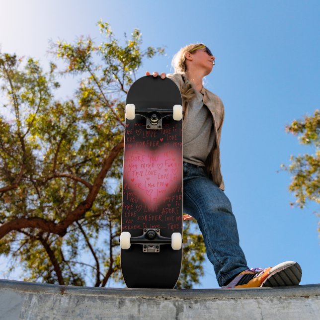 Rosa hjärta skateboard (Utomhus 1)
