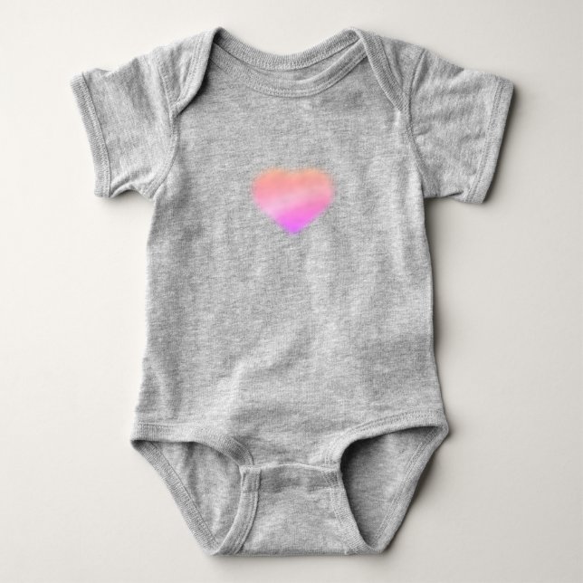 rosa hjärta t shirt (Framsida)