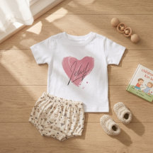 Rosa hjärta t-shirt för barn