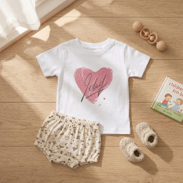 Rosa hjärta t-shirt för barn