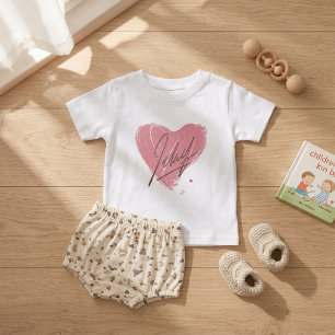 Rosa hjärta t-shirt för barn
