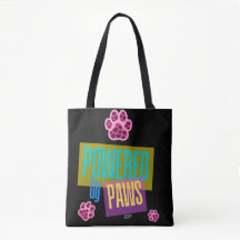 Rosa hjärta tassavtryck "Drivs av tassar" design