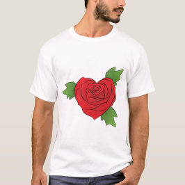 Rosa hjärta tee shirt