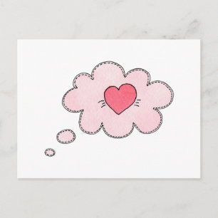 Rosa hjärta. Valentines day. Kärlek. Modern tonåri Helg Vykort